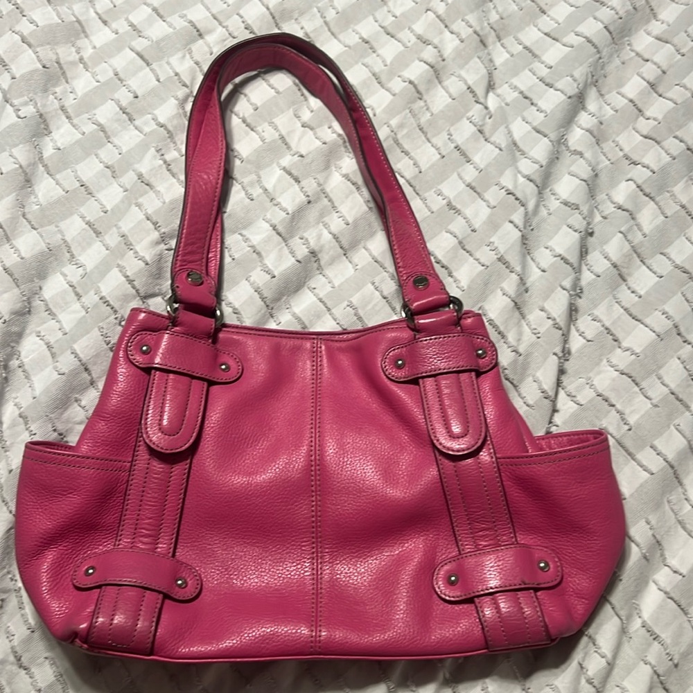Tignanello pink leather purse